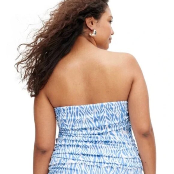 DVF for Target Women's Sea Twig Blue Tank/Tube Top - Picture 2 of 6